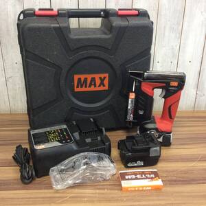 【TH-5690】中古品 MAX マックス バッテリタッカ TG-Z4 バッテリー2個 充電器セット T3-6M ステープル付き