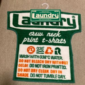 未使用！Laundry/ランドリーTシャツ型バスマット　タグ付 インテリア ラグ カーペット マット