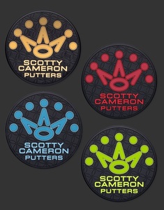 2024年 SCOTTY CAMERON - Coasters - 7 Point Crown - Multi-Color Rubber - 4-Pack スコッティ・キャメロン コースター 4枚Set 新品