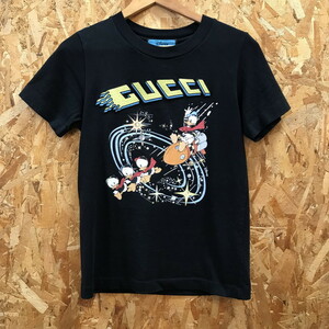 美品 GUCCI Tシャツ 644671 Disneyコラボ ドナルドダック メンズ ブラック Sサイズ [jgg]