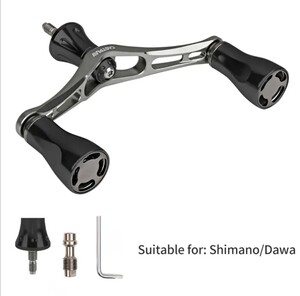 新品未使用 ダイワ シマノ共用 95㎜ カスタムダブルハンドル ４ボールベアリング DAIWA shimano マシンカットハンドル ねじ込み式ハンドル