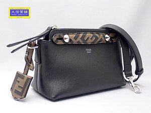 FENDI フェンディ バイザウェイミニ 2WAY バッグ ズッカ柄 ブラック 8BL145 中古A- 【送料無料】 A-8644