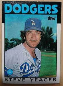 ★STEVE YEAGER TOPPS 1986 #32 MLB メジャーリーグ 大リーグ スティーブ イェーガー LA DODGERS ロサンゼルス ドジャース ALLSTAR