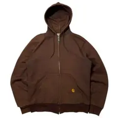 90s carhartt USA製 ジップパーカー ヘビーオンス ブラウン