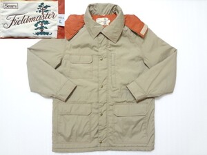 80s USA製 Searsシアーズ Fieldmaster STORM SHED マウンテンパーカー ベージュ L 中綿ジャケット Thinsulate REEVES Eddie Bauer 黒タグ