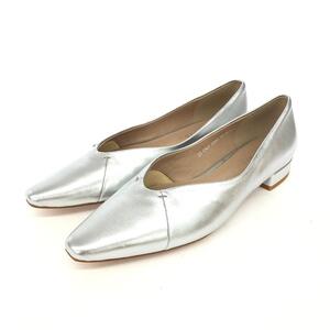 未使用品◆carino カリーノ パンプス 23.5◆ シルバーカラー メタリック レディース 靴 シューズ shoes