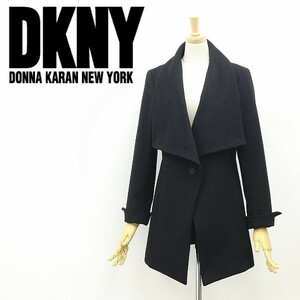 ◆DKNY ダナキャラン ウール コート 黒 ブラック 2