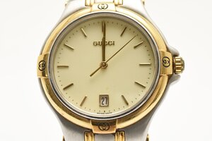 グッチ 9040Ｍ コンビ デイト クォーツ メンズ 腕時計 GUCCI