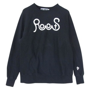 ティーアールサスペンション tr.4 suspension RootS CREW NECK SWEAT プリント クルーネック スウェット トレーナー ブラック M【中古】