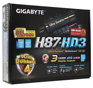 【中古】GIGABYTE マザーボード GA-H87-HD3 Rev.1.1 元箱あり [管理:30315535]