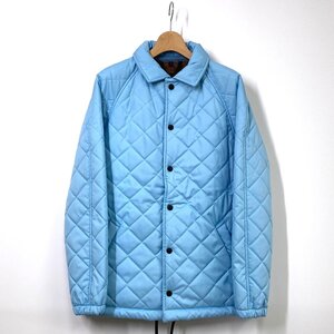 【メンズ S】LAVENHAM × RHC ラベンハム ロンハーマン キルティングジャケット コーチジャケット ブルー 青 裏ファー HB3943