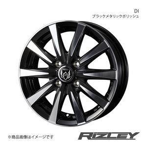 RiZLEY/DI ミラココア L675系 アルミホイール1本【13×4.0B 4-100 INSET45 ブラックポリッシュ】 0040493