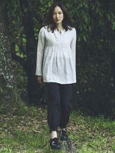 humoresque ユーモレスク linen cotton gauze blouse コットンリネン ガーゼブラウス