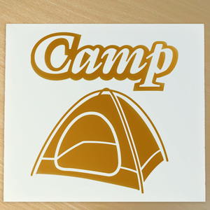 キャンプ　キャンパー　ステッカー　テントイラスト　クイックドーム　NO626B