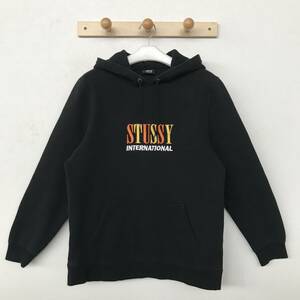 STUSSY ステューシー 正規品 メンズ スウェットパーカー ロゴ刺繍入り 美品 size S/L