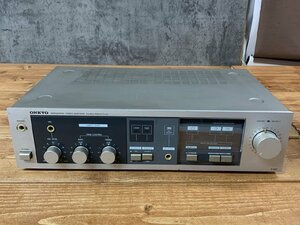 【N8-5207】ONKYO オンキョー INTEGRATED STEREO AMPLIFIER A-490 通電のみ プレイメインアンプ オーディオ 東京引取可 現状品【千円市場】