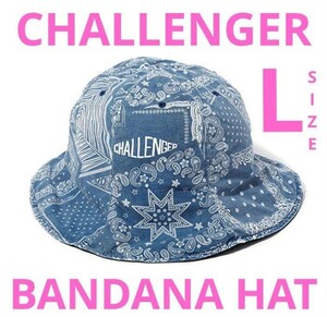 LサイズCHALLENGERチャレンジャーBANDANA HATバンダナハット チューリップハット長瀬智也リバーシブル