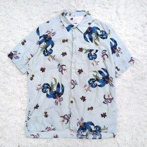 【美品】PS Paul Smith 半袖シャツ XL セルロース Lily 花柄