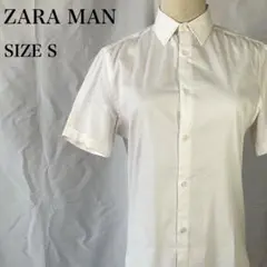 ザラ マン スーパースリムフィット 袖ダブル 半袖ボタンシャツ