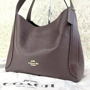 希少 未使用級●COACH コーチ ハドリー ホーボー ハンドバッグ トート ショルダー ボルドー カーフ レザー 本革 肩掛け A4書類 76088