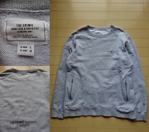 【THE CRIMIE】クルーネック スウェット / トレーナー グレー SIZE:LARGE (クライミー)