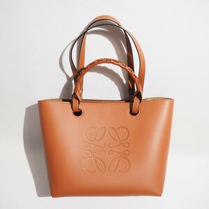 C2497P　▼LOEWE ロエベ▼　新品 レザートートバッグ アナグラム スモール ブラウン A717A72X02 rb mks