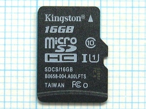 ★Kingston micro SDHC メモリーカード １６ＧＢ 中古★送料６３円～