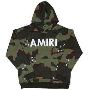 [並行輸入品] AMIRI アミリ ARMY LOGO HOODIE 迷彩柄 カモ プルオーバーパーカー (XL)