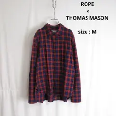 ROPE × THOMAS MASON コットン チェック シャツ トップス M