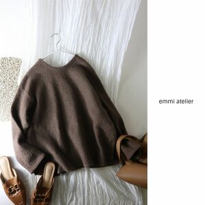 1.6万☆エミ emmi atelier☆前後2WAY ウールライトパイルプルオーバー フリーサイズ☆A-O 5852