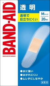 まとめ得 バンドエイド 透明 Ｍサイズ ２０枚 ジョンソン・エンド・ジョンソン 絆創膏 x [5個] /h