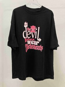 VETEMENTS ヴェトモン Devil Does Wear T-SHIRT 半袖 Tシャツ ブラック M 中古 TN 1