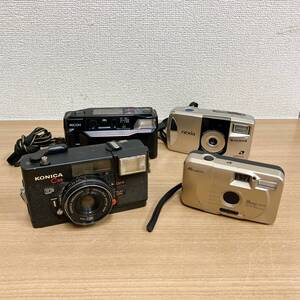 【フィルムカメラ4点まとめて☆】RICOH FF70D/KONICA C35/フジフィルム 220ixZ/Basic mni/現状品/S64-364