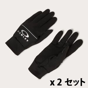 【新品】オークリー [2セット]ESSENTIAL WARM GLOVE FOS901847 Mサイズ Blackout Oakley エッセンシャル ウォームグローブ 01-05-00020