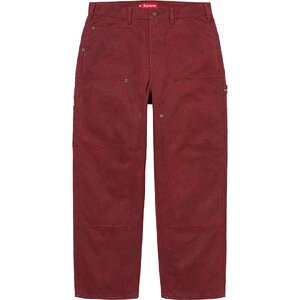 ★ 21FW Supreme シュプリーム Canvas Double Knee Painter Pant キャンバス ダブルニー ペインター パンツ カーペンター 21aw (赤30)GSA