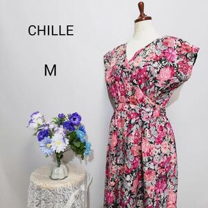 CHILLE 極上美品　ドレス　ワンピース　パーティー　花柄　Мサイズ