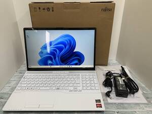 富士通 LIFEBOOK AH48/H ノートパソコン ■AMD Ryzen 7 5700U @ 1.80GHz■メモリ16GB+SSD256GB+DVD■15.6型FHD■Win11【送料無料】◎N6J817