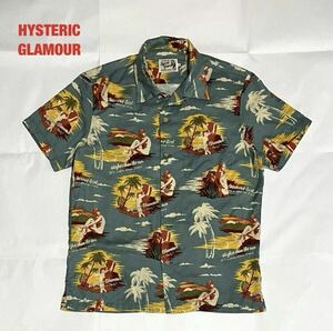 【希少】HYSTERIC GLAMOUR　ヒステリックグラマー　アロハシャツ　開襟シャツ　ヒスガール　ユニセックス　マルチカラー　個性的　0251AH10