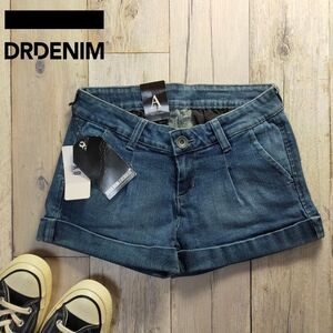 未使用☆DR.DENIM ドクターデニム☆JEANSMAKERS ショートデニムパンツ レディース W27 S1939