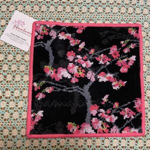 ♪新品　フェイラー　FEILER　タオルハンカチ　桜　Yamakawa　黒　シュニール織