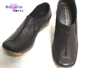 《新品》【Moda Ladian】軽量スリポンタイプ★2403/Ｄ.ブラウン/22.0㎝★