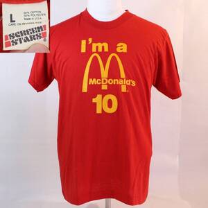 送料無料 美品! SCREEN STARS スクリーンスターツ 80s 80年代 マクドナルド Tシャツ McDonald