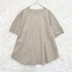 ユニクロ　ワッフルクルーネックTシャツ　M　半袖　シンプル