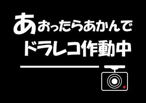 【送料無料】ドラレコ ドライブレコーダー あおり運転 防止 セキュリティ ステッカー シール 【st-9】