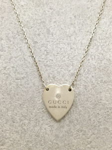 GUCCI◆ハートモチーフ/ネックレス/SV925/SLV/トップ有/レディース