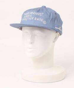 TE/JEAN-MICHEL BASQUIAT (ジャン-ミシェル バスキア) Very Obvious logo Cap BQ-BQ2306 ブルーグレー