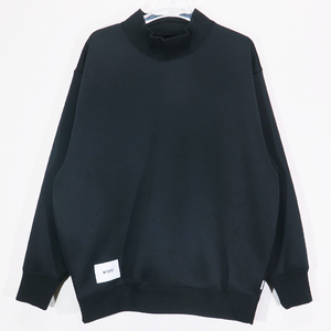 WTAPS ダブルタップス 23AW MOCK NECK/SWEATER/ POLY.FORTLESS 232ATDT-CSM23 モック ネック セーター ポリエステル ブラック トップス dez
