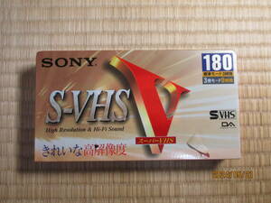 未開封　ソニー　S-VHSビデオテープ　VXST-180Vk