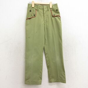 【30%OFF】古着 ボーイスカウト パンツ キッズ ボーイズ 子供服 80s タロン 濃緑 グリーン 24aug26 3OF