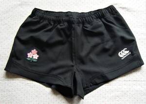 カンタベリー　caterbury　JAPAN RUGBY SHORTS　ラガーパンツ・レプリカショーツ　黒色　W 98～108㌢　SMBC/SECOMプリント　定価 9,680円